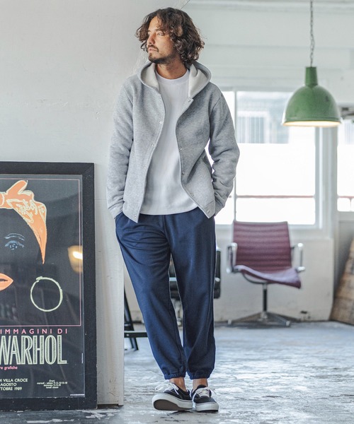 CAMBIO(カンビオ)の「mp9411-Over Size Silhouette Sweat Pants スウェットパンツ(スウェットパンツ・メンズ・アッシュ/ヘザーグレー/ブラック/ネイビー・L/M)」の14枚目の写真