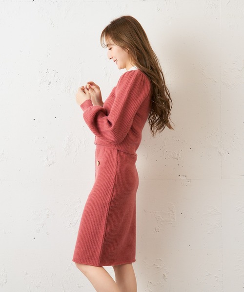 MIIA（ミーア）の「ニットタイトスカート（スカート・レディース・ブラック/ベージュ/レッド・FREE）」の8枚目の写真