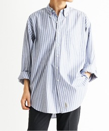 SEDAN ALL-PURPOSE セダンオールパーパス / Poplin Stripe Big BD Shirt ポプリン ストライプ ボタンダウン オーバーサイズシャツ / SD22S-SH01