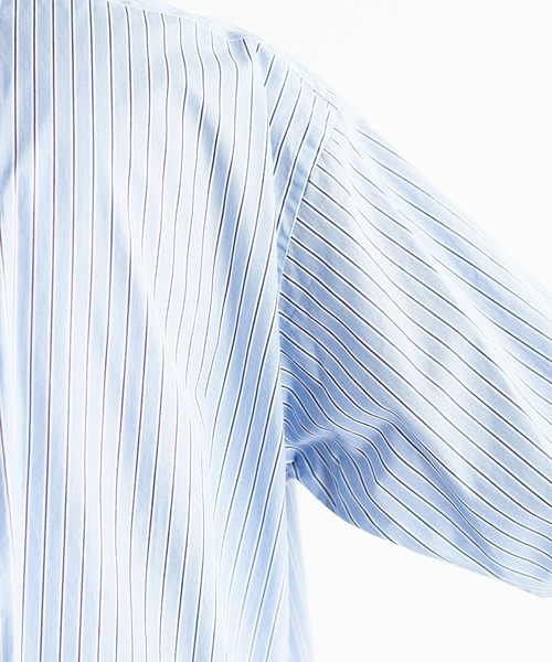 And A(アンドエー)の「SEDAN ALL-PURPOSE セダンオールパーパス / Poplin Stripe Big BD Shirt ポプリン ストライプ ボタンダウン オーバーサイズシャツ / SD22S-SH01(シャツ/ブラウス・メンズ・ブルー/ネイビー・XX-LARGE/X-LARGE/LARGE)」の22枚目の写真