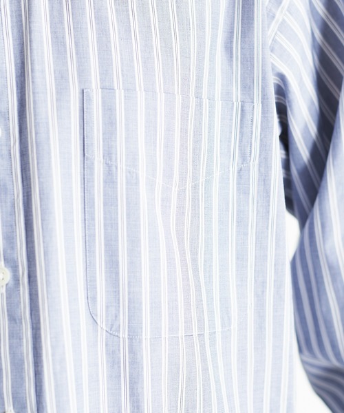 And A(アンドエー)の「SEDAN ALL-PURPOSE セダンオールパーパス / Poplin Stripe Big BD Shirt ポプリン ストライプ ボタンダウン オーバーサイズシャツ / SD22S-SH01(シャツ/ブラウス・メンズ・ブルー/ネイビー・XX-LARGE/X-LARGE/LARGE)」の16枚目の写真