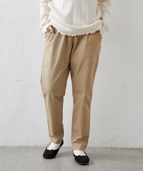 PUAL CE CIN(ピュアルセシン)の「JAPAN MADEストレッチスリムパンツ(その他パンツ・レディース・ブラック/ベージュ/カーキ/ライトベージュ・FREE)」の3枚目の写真
