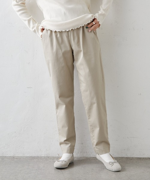 PUAL CE CIN(ピュアルセシン)の「JAPAN MADEストレッチスリムパンツ(その他パンツ・レディース・ブラック/ベージュ/カーキ/ライトベージュ・FREE)」の1枚目の写真