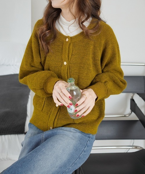 Diosfront（ディオスフロント）の「バルーンスリーブカーディガン（カーディガン/ボレロ・レディース・モカ/ベージュ/カーキ・FREE）」の3枚目の写真