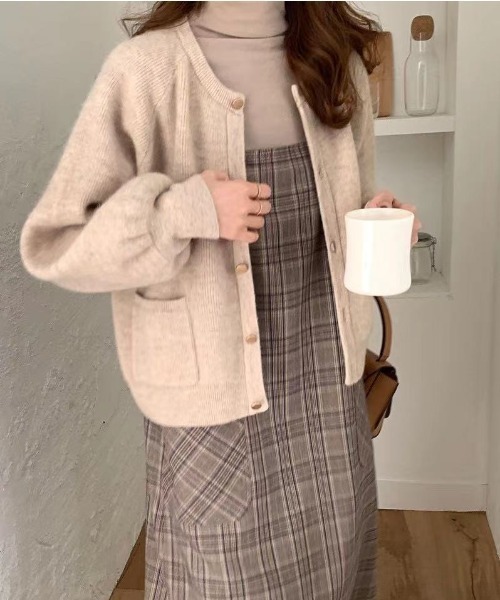 Diosfront（ディオスフロント）の「バルーンスリーブカーディガン（カーディガン/ボレロ・レディース・モカ/ベージュ/カーキ・FREE）」の13枚目の写真