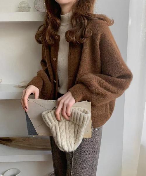 Diosfront（ディオスフロント）の「バルーンスリーブカーディガン（カーディガン/ボレロ・レディース・モカ/ベージュ/カーキ・FREE）」の12枚目の写真