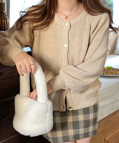 Diosfront（ディオスフロント）の「バルーンスリーブカーディガン（カーディガン/ボレロ・レディース・モカ/ベージュ/カーキ・FREE）」の20枚目の写真