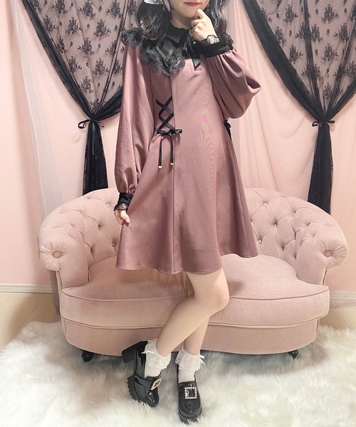 日*1様 ロジータ　ピンク フリル付きキャミソール ヨークレースフリルSETUP[品番：RJTW0001801]｜ROJITA（ロジータ
