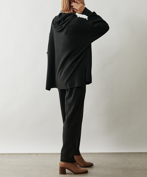 Omekashi（オメカシ）の「ニットジョガーパンツ（スウェットパンツ・レディース・ブラウン/ブラック/アイボリー・FREE）」の9枚目の写真