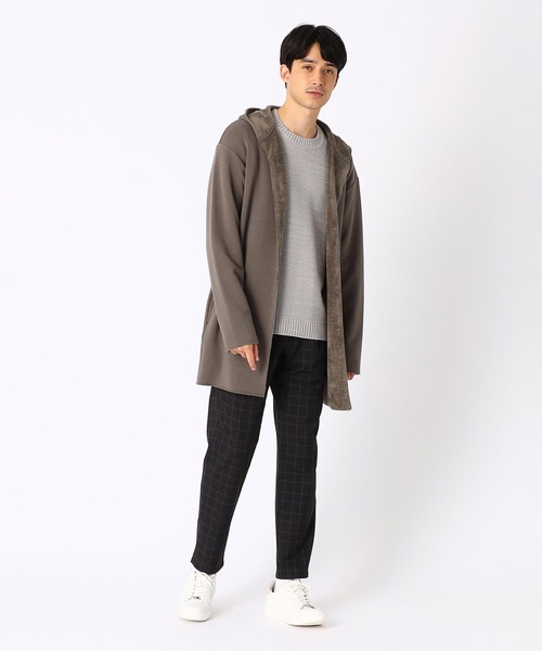 COMME CA ISM（コムサイズム）の「裏シャギー　フード付きカーディガン（カーディガン/ボレロ・メンズ・ブラック/ベージュ/カーキ・MEDIUM/LARGE）」の5枚目の写真