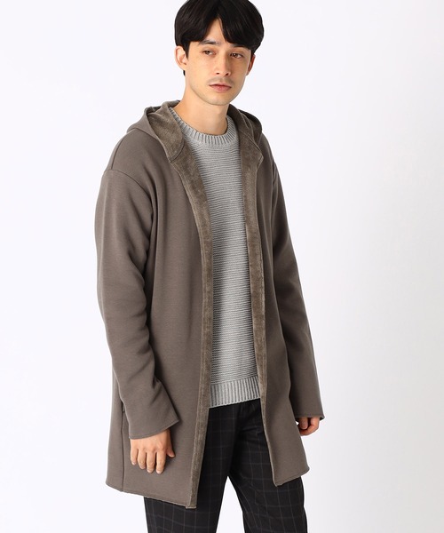 COMME CA ISM（コムサイズム）の「裏シャギー　フード付きカーディガン（カーディガン/ボレロ・メンズ・ブラック/ベージュ/カーキ・MEDIUM/LARGE）」の7枚目の写真