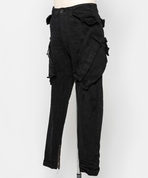 JULIUS（ユリウス）　ブラックパンツ JULIUS（ユリウス）の「JULIUS/ユリウス/DamagedCargoDenimPants