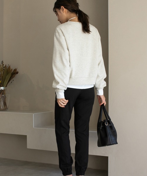 Edit Sheen（エディットシーン）の「シンプルコンパクトスウェット（スウェット・レディース・ブラック/アイボリー・MEDIUM）」の10枚目の写真