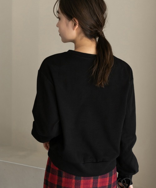 Edit Sheen（エディットシーン）の「シンプルコンパクトスウェット（スウェット・レディース・ブラック/アイボリー・MEDIUM）」の13枚目の写真