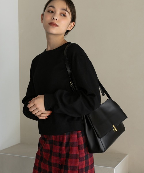 Edit Sheen（エディットシーン）の「シンプルコンパクトスウェット（スウェット・レディース・ブラック/アイボリー・MEDIUM）」の12枚目の写真