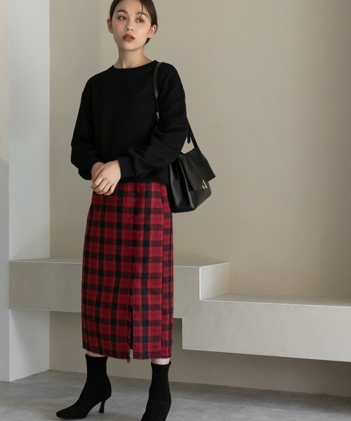 Edit Sheen（エディットシーン）の「シンプルコンパクトスウェット（スウェット・レディース・ブラック/アイボリー・MEDIUM）」の14枚目の写真