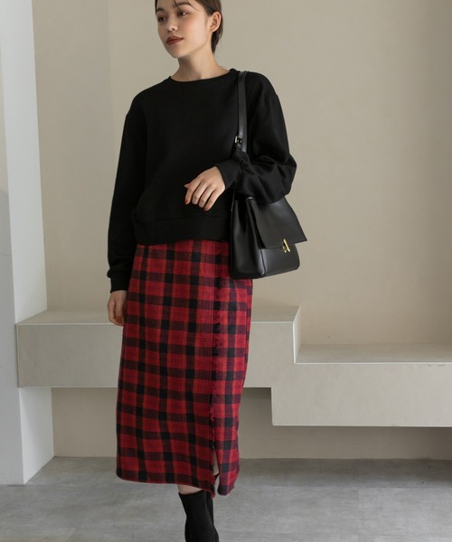 Edit Sheen（エディットシーン）の「シンプルコンパクトスウェット（スウェット・レディース・ブラック/アイボリー・MEDIUM）」の3枚目の写真