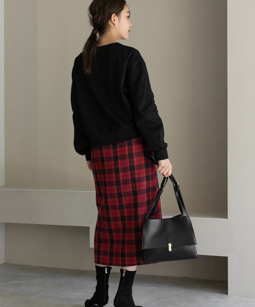 Edit Sheen（エディットシーン）の「シンプルコンパクトスウェット（スウェット・レディース・ブラック/アイボリー・MEDIUM）」の4枚目の写真