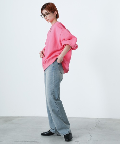 select MOCA（セレクトモカ）の「2022 SS ボリュームスリーブシンプルスウェット（Tシャツ/カットソー・レディース・グリーン/オレンジ/ブルー/ピンク/アイボリー・FREE）」の16枚目の写真