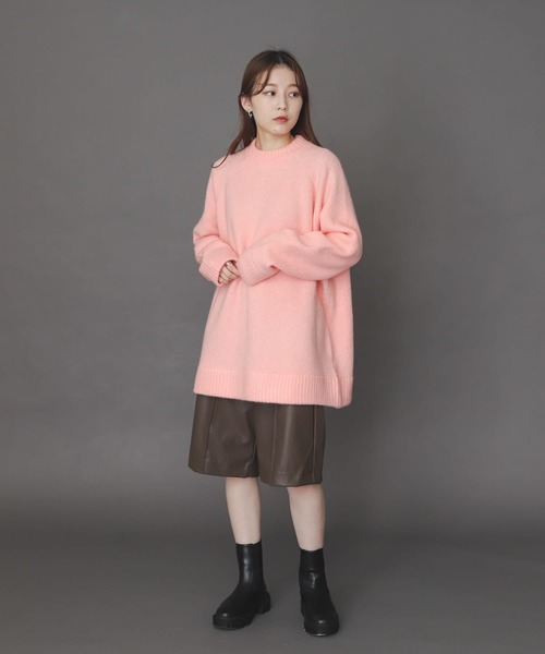 SENSE OF PLACE by URBAN RESEARCH(センスオブプレイスバイアーバンリサーチ)の「モヘアライクラグランアゼルーズセーター(ニット/セーター・メンズ・ネイビー/ブルー/グリーン/アイボリー/ブラウン/ライトピンク・MEDIUM/LARGE)」の9枚目の写真