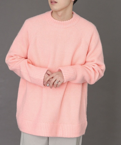 SENSE OF PLACE by URBAN RESEARCH(センスオブプレイスバイアーバンリサーチ)の「モヘアライクラグランアゼルーズセーター(ニット/セーター・メンズ・ネイビー/ブルー/グリーン/アイボリー/ブラウン/ライトピンク・MEDIUM/LARGE)」の11枚目の写真