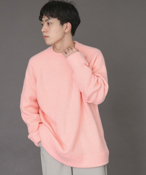 SENSE OF PLACE by URBAN RESEARCH(センスオブプレイスバイアーバンリサーチ)の「モヘアライクラグランアゼルーズセーター(ニット/セーター・メンズ・ネイビー/ブルー/グリーン/アイボリー/ブラウン/ライトピンク・MEDIUM/LARGE)」の12枚目の写真