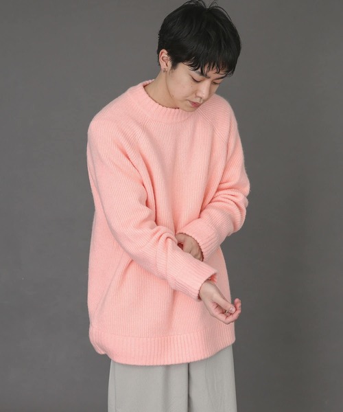 SENSE OF PLACE by URBAN RESEARCH(センスオブプレイスバイアーバンリサーチ)の「モヘアライクラグランアゼルーズセーター(ニット/セーター・メンズ・ネイビー/ブルー/グリーン/アイボリー/ブラウン/ライトピンク・MEDIUM/LARGE)」の13枚目の写真