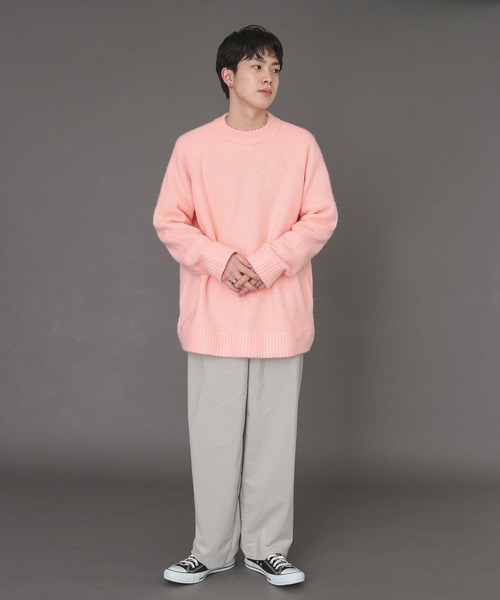 SENSE OF PLACE by URBAN RESEARCH(センスオブプレイスバイアーバンリサーチ)の「モヘアライクラグランアゼルーズセーター(ニット/セーター・メンズ・ネイビー/ブルー/グリーン/アイボリー/ブラウン/ライトピンク・MEDIUM/LARGE)」の14枚目の写真