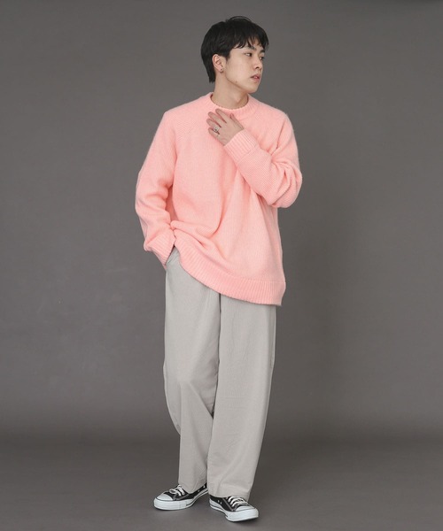 SENSE OF PLACE by URBAN RESEARCH(センスオブプレイスバイアーバンリサーチ)の「モヘアライクラグランアゼルーズセーター(ニット/セーター・メンズ・ネイビー/ブルー/グリーン/アイボリー/ブラウン/ライトピンク・MEDIUM/LARGE)」の15枚目の写真