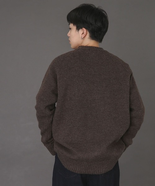 SENSE OF PLACE by URBAN RESEARCH(センスオブプレイスバイアーバンリサーチ)の「モヘアライクラグランアゼルーズセーター(ニット/セーター・メンズ・ネイビー/ブルー/グリーン/アイボリー/ブラウン/ライトピンク・MEDIUM/LARGE)」の18枚目の写真