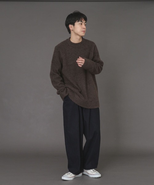 SENSE OF PLACE by URBAN RESEARCH(センスオブプレイスバイアーバンリサーチ)の「モヘアライクラグランアゼルーズセーター(ニット/セーター・メンズ・ネイビー/ブルー/グリーン/アイボリー/ブラウン/ライトピンク・MEDIUM/LARGE)」の19枚目の写真