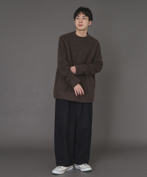 SENSE OF PLACE by URBAN RESEARCH(センスオブプレイスバイアーバンリサーチ)の「モヘアライクラグランアゼルーズセーター(ニット/セーター・メンズ・ネイビー/ブルー/グリーン/アイボリー/ブラウン/ライトピンク・MEDIUM/LARGE)」の20枚目の写真