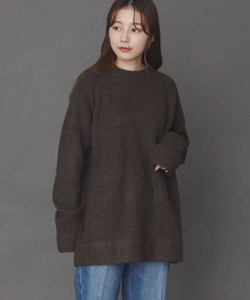 SENSE OF PLACE by URBAN RESEARCH(センスオブプレイスバイアーバンリサーチ)の「モヘアライクラグランアゼルーズセーター(ニット/セーター・メンズ・ネイビー/ブルー/グリーン/アイボリー/ブラウン/ライトピンク・MEDIUM/LARGE)」の22枚目の写真