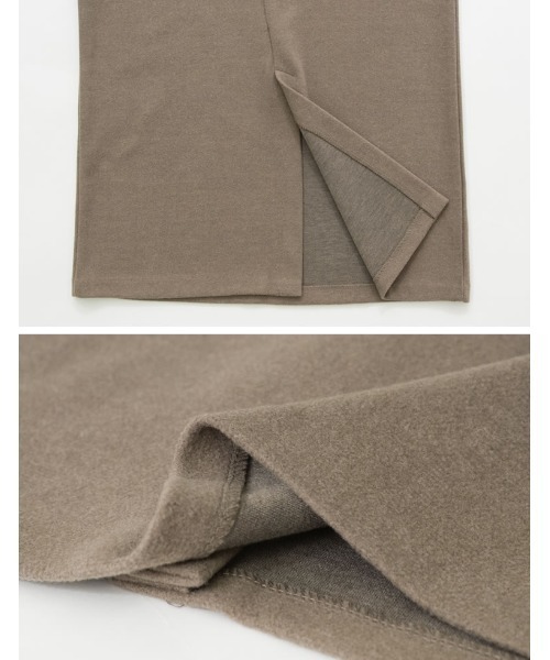 Re:EDIT（リエディ）の「[低身長サイズ有]軽くて暖かいリサイクルストレッチ起毛圧縮ニットソー深Vネックジャンパースカート（ジャンパースカート・レディース・ブラック/パープル/ブルー/ベージュ/グレー系その他・SHORT/MEDIUM/LARGE）」の16枚目の写真