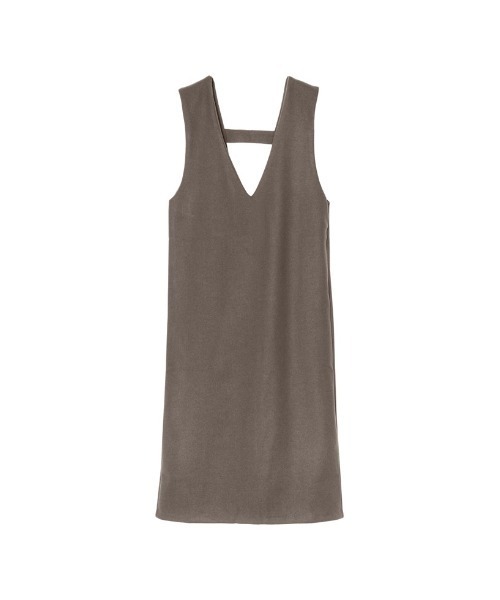 Re:EDIT（リエディ）の「[低身長サイズ有]軽くて暖かいリサイクルストレッチ起毛圧縮ニットソー深Vネックジャンパースカート（ジャンパースカート・レディース・ブラック/パープル/ブルー/ベージュ/グレー系その他・SHORT/MEDIUM/LARGE）」の19枚目の写真