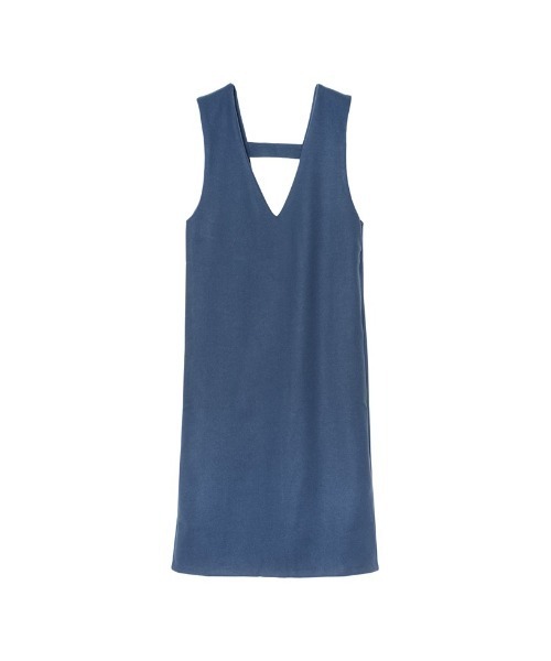 Re:EDIT（リエディ）の「[低身長サイズ有]軽くて暖かいリサイクルストレッチ起毛圧縮ニットソー深Vネックジャンパースカート（ジャンパースカート・レディース・ブラック/パープル/ブルー/ベージュ/グレー系その他・SHORT/MEDIUM/LARGE）」の20枚目の写真