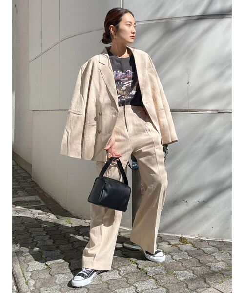 Ungrid（アングリッド）の「ハイウエストルーズタックパンツ（その他パンツ・レディース・アイボリー/ベージュ・SMALL/MEDIUM）」の11枚目の写真