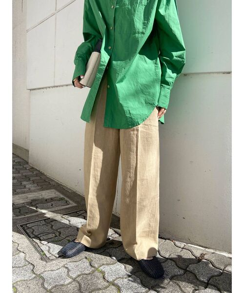 Ungrid（アングリッド）の「ハイウエストルーズタックパンツ（その他パンツ・レディース・アイボリー/ベージュ・SMALL/MEDIUM）」の16枚目の写真