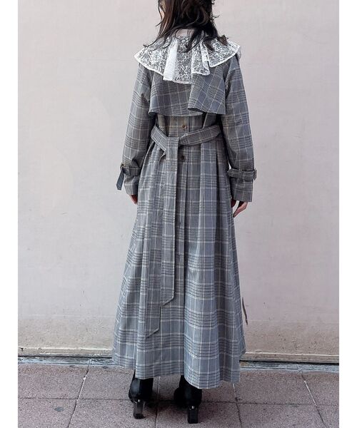 dazzlin（ダズリン）の「バックボタンプリーツトレンチコート（トレンチコート・レディース・ベージュ/ブルー/その他1・FREE）」の10枚目の写真