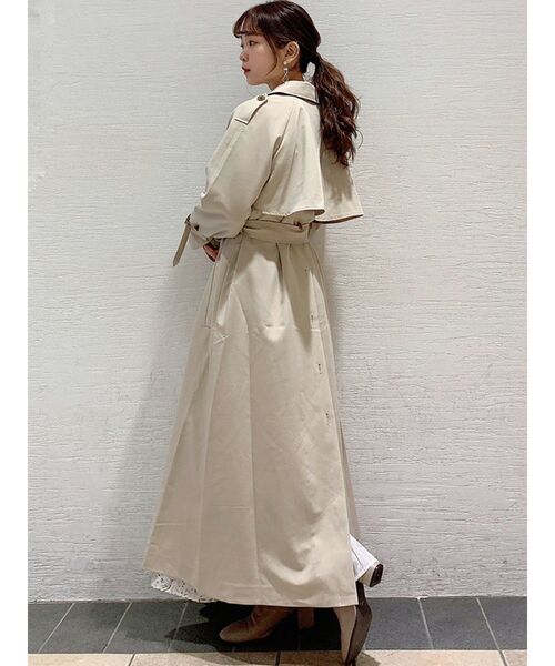 dazzlin（ダズリン）の「バックボタンプリーツトレンチコート（トレンチコート・レディース・ベージュ/ブルー/その他1・FREE）」の15枚目の写真