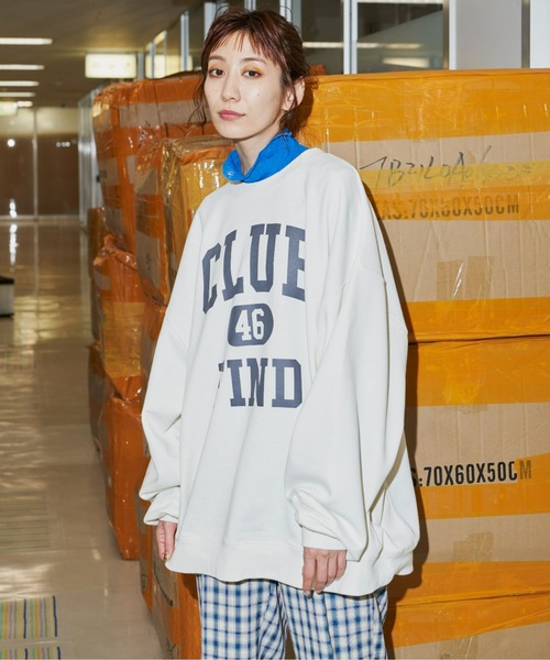 Auntie Rosa Holiday（アンティローザホリデー）の「オーバーサイズロゴスウェット（スウェット・レディース・ネイビー/オフホワイト/グレー・FREE）」の5枚目の写真