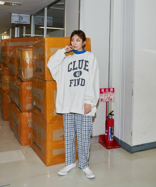 Auntie Rosa Holiday（アンティローザホリデー）の「オーバーサイズロゴスウェット（スウェット・レディース・ネイビー/オフホワイト/グレー・FREE）」の16枚目の写真