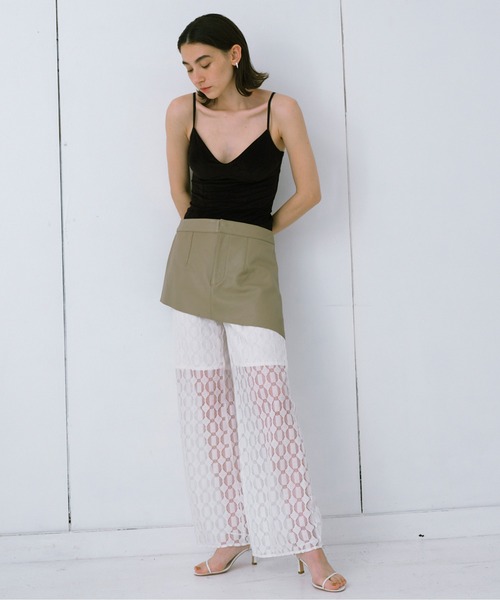 新品タグ付き☆FRANGANT レースパンツ Shinzone｜レース スイッチング パンツ LACE SWITCHING PANTS