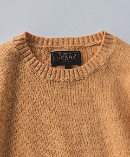 BEAMS PLUS（ビームスプラス）の「Crew LilyYarn 7G（ニット/セーター・メンズ・ホワイト/ブラック/ブラウン/サックスブルー/グリーン系その他2/オレンジ系その他3/ブルー・S/M/L/XL）」の14枚目の写真