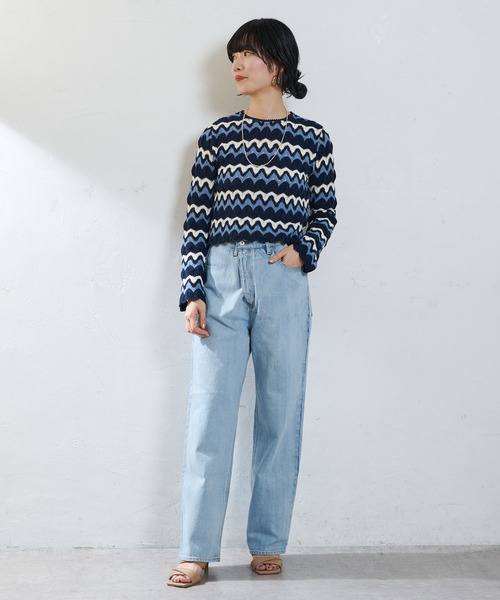 SHENERY（シーナリー）の「ハイブリーチBIGデニムパンツ（デニムパンツ・レディース・ブルー・36/38）」の5枚目の写真