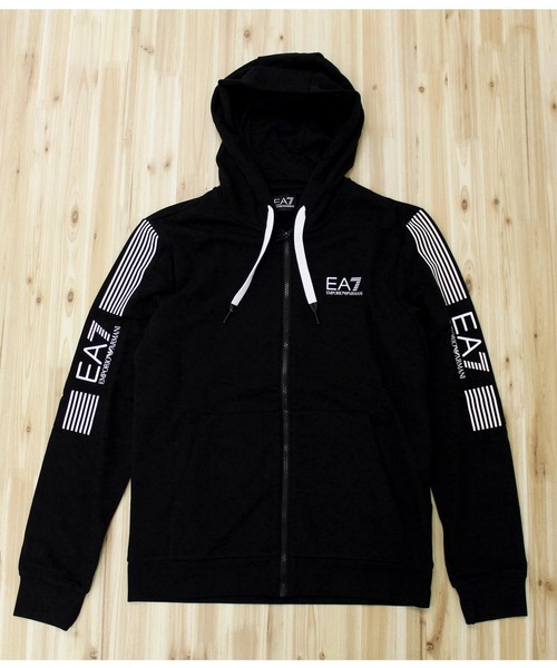 EMPORIO ARMANI（エンポリオアルマーニ）の「EA7 スリーブロゴフルジップスウェットパーカー 6KPM58 PJ9FZ（パーカー・メンズ・レッド/ブラック・L/M）」の8枚目の写真