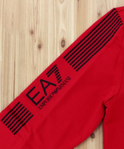 EMPORIO ARMANI（エンポリオアルマーニ）の「EA7 スリーブロゴフルジップスウェットパーカー 6KPM58 PJ9FZ（パーカー・メンズ・レッド/ブラック・L/M）」の3枚目の写真