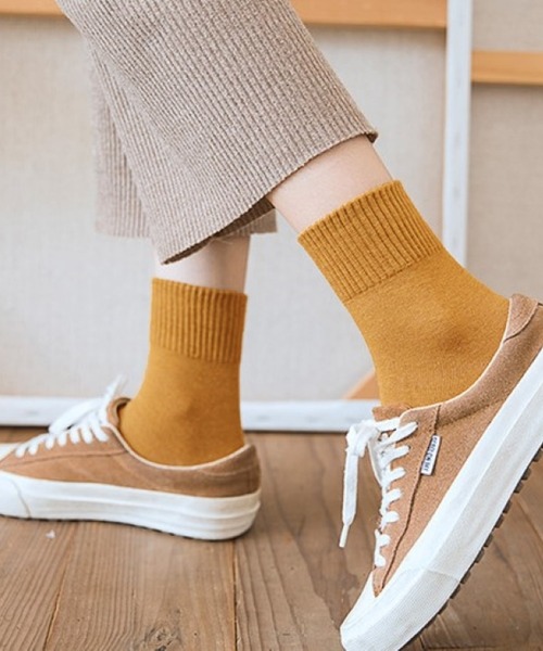 「kakko」（カッコ）の「レディース ベーシックリブショートソックス靴下（ソックス/靴下・レディース・ホワイト/ライトグレー/ブラック/ベージュ/ブラウン/カーキ/ピンク/ブルー/グリーン/ダークグレー/マスタード/ブラウン系その他・FREE）」の13枚目の写真