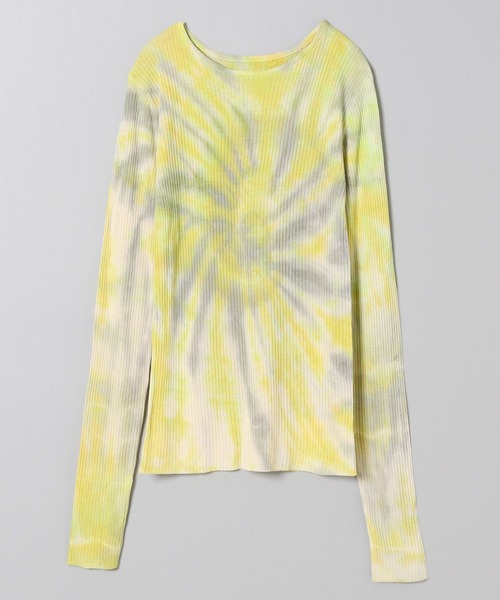 JEANASIS（ジーナシス）の「14GビスコースシアープルオーバーLS/270351（Tシャツ/カットソー・レディース・ホワイト/ネイビー/ブルー系その他/イエロー系その他・FREE）」の4枚目の写真