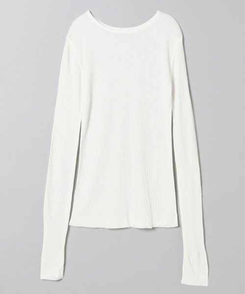 JEANASIS（ジーナシス）の「14GビスコースシアープルオーバーLS/270351（Tシャツ/カットソー・レディース・ホワイト/ネイビー/ブルー系その他/イエロー系その他・FREE）」の2枚目の写真